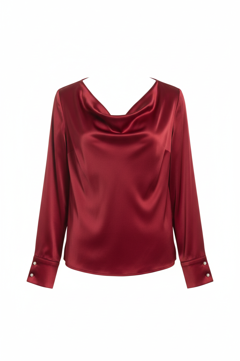 Blusa Satinada Roja