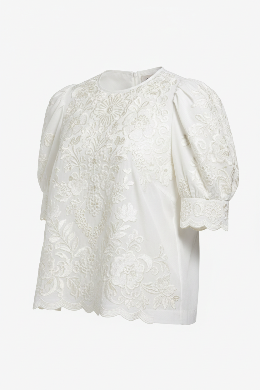 Top Bordado Blanco